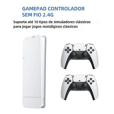 Video Game Stick Lite 10mil Jogos Retro 2 Controles Sem Fio M8: FS