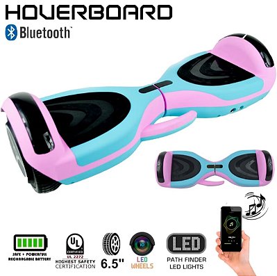 Hoverboard 6.5 Bluetooth LED Rosa e Azul
