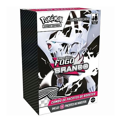 Cartas Pokémon Combo de Booster Fogo Branco Copag