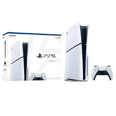 Console PS5 Slim Com Leitor 1TB Branco CFI-2014