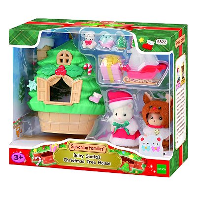 Casa da Árvore de Natal da Bebê Mamãe Noel Sylvanian Families