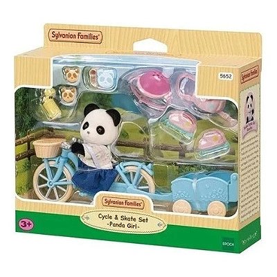 Conjunto Bicicleta e Patins Menina Panda Sylvanian Families