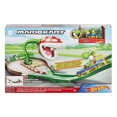 Pista Hot Wheels Mario Kart Rampa Planta Piranha Mattel