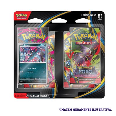 Cartas Blister Pokémon Quadruplo Sneasel Me02 Fogo Fantasmagorico Copag