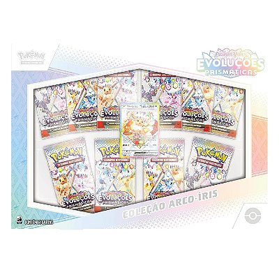 Cartas Pokémon Box Coleção Arco Iris Evoluções Prismáticas Eevée Copag