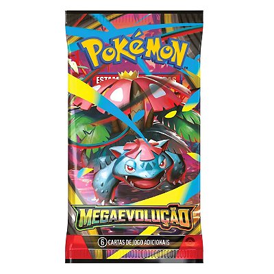 Cartas Pokémon Booster Mega Evolução com 6 unidades Copag