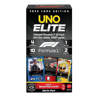 Jogo de Cartas Uno Elite Fórmula 1 Pacote Inicial