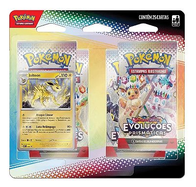 Cartas Blister Pokémon Quádruplo Jolteon Evoluções Prismáticas Copag