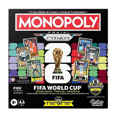Jogo de Tabuleiro Monopoly Panini Prizm Copa do Mundo FIFA Hasbro