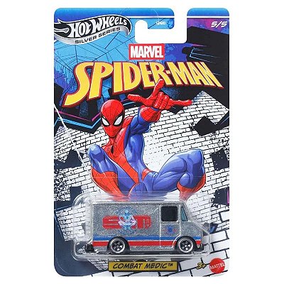 Carrinho Hot Wheels Silver Series Marvel Spider-Man Combat Medic Mattel