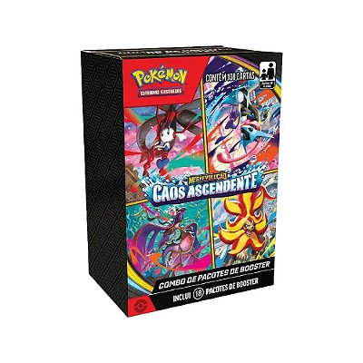 Cartas Pokémon Combo de Booster Mega Evolução Caos Ascendente Copag