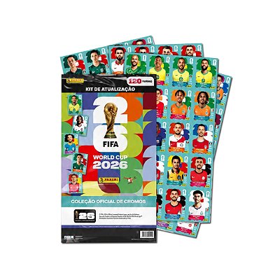 Kit de Atualização Figurinhas da Copa do Mundo 2026 Com 120 Panini