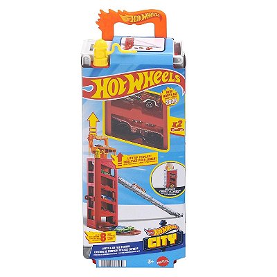 Pista Hot Wheels City Garagem Portátil Vermelho Mattel