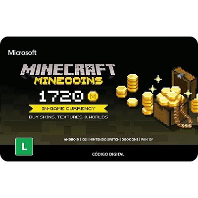 Cartão Presente Minecraft Minecoins