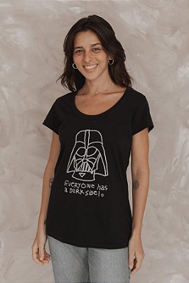 Camiseta Baby Look em Malha PET Reciclada - Darth Vader