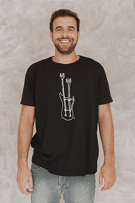 Camiseta T-Shirt em Malha PET Reciclada - Guitarra