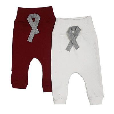 Kit Bebê 2 Calças De Ribana