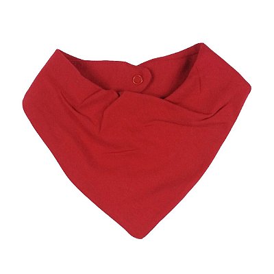 Babador Bandana Bebê Vermelha