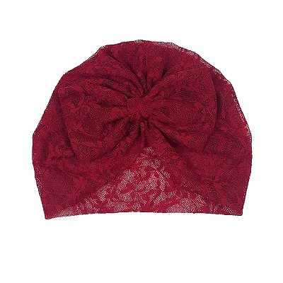 Turbante Bebê Renda Rosa Pink