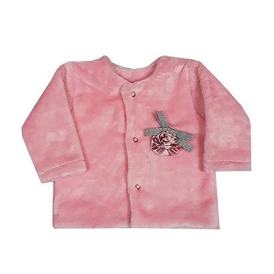 Casaco Bebê De Pelo Rosa