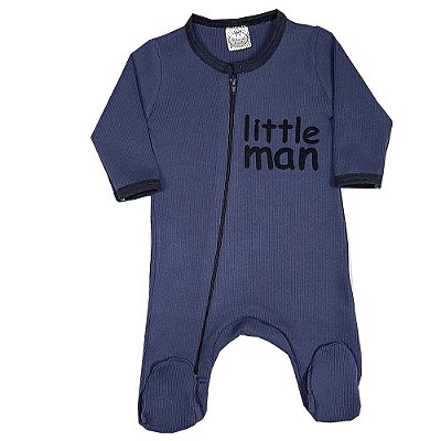Macacão Bebê Little Man Azul Marinho