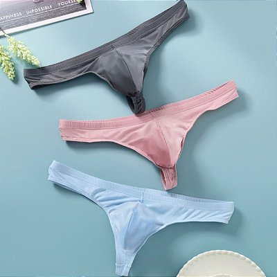 Kit 3 Calcinhas Masculinas Fio Dental