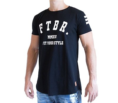 Camiseta Longline - FTBR - Preta