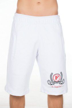 Bermuda de moletom masculina FF Branca