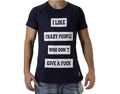 Camiseta Casual - I Like - Azul