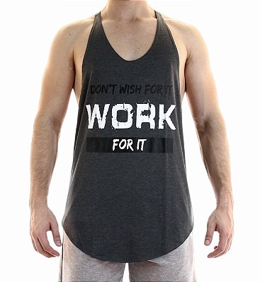 Regata de Treino - Work for it - Preto Mescla