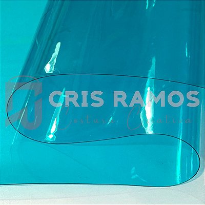 Plástico Cristal 0.40 Azul (50cm x 140cm)