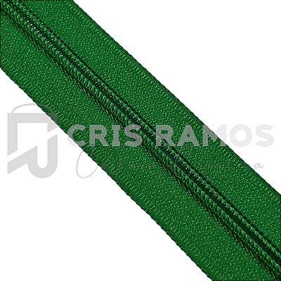 Zíper 5mm Verde Bandeira (5 metros)