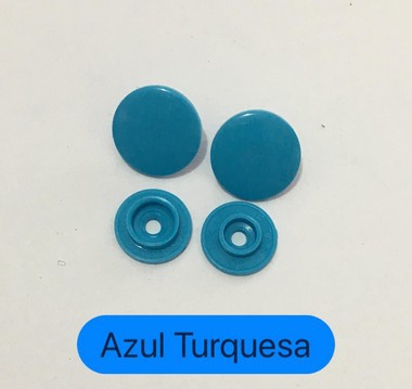 Botão de Pressão n 12 Azul Turquesa (pct com 10)