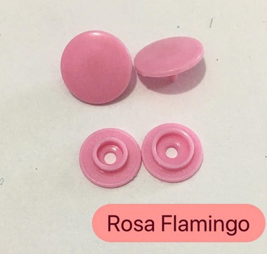 Botão de Pressão n 12 Rosa Flamingo (pct com 10)