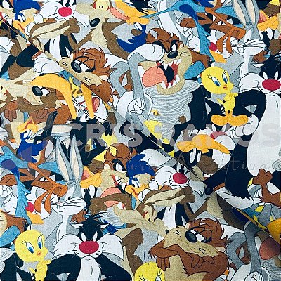 Tecido Personagens Looney Tunes (50cm x 150cm)