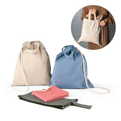 Sacola Mochila Ecológica em Algodão Reciclado