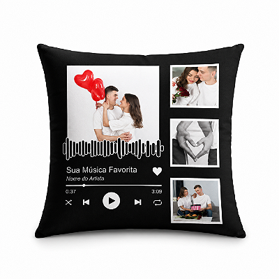 Almofada Dia dos Namorados Personalizada 25x25 cm