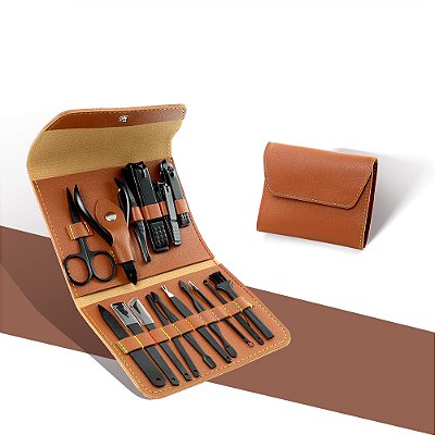 Kit Manicure 16 Peças com Estojo