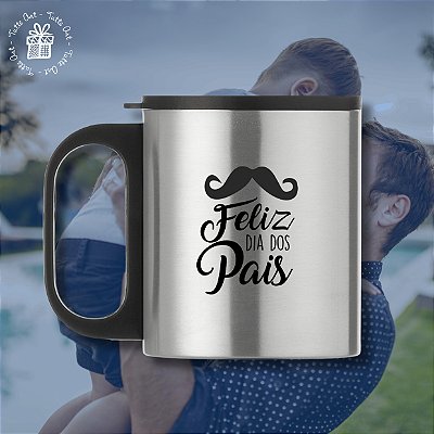 Caneca Inox 180ml com Tampa Personalizada