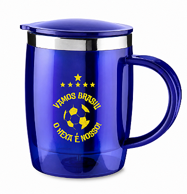 Caneca Plástica 400ml com Inox