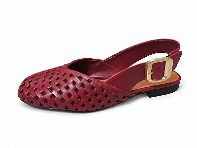 Sapatilha Bottero Slingback Feminina Trançada com Fivela Bottoulon