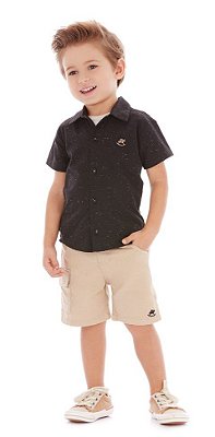 CAMISA INFANTIL PRETA UP BABY