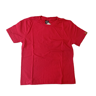 Camiseta Infantil Masculina em Meia Malha Vermelha TMX