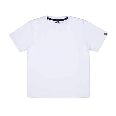 Camiseta Infantil Masculina em Meia Malha Branca TMX