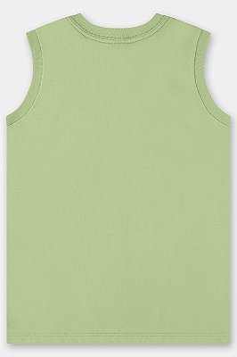 Regata Infantil Masculina em Meia Malha Verde Limão Up Baby