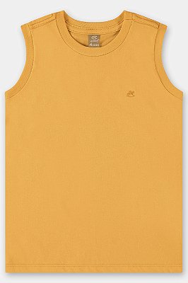 Regata Infantil Masculina em Meia Malha Amarelo Ouro Up Baby
