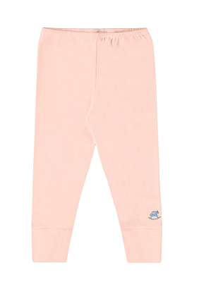Calça em Suedine Rosa para Bebê Menina com Pé Reversivel Up Baby
