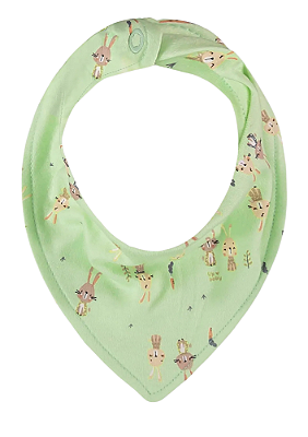 Babador Bandana em Suedine Masculino com Estampa de Coelhinhos Up Baby