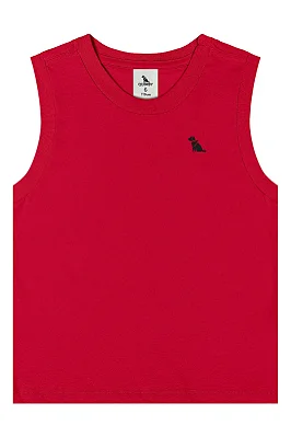 Regata Vermelha Masculina em Meia Malha Quimby