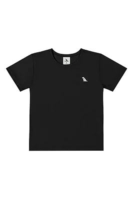 Camiseta Manga Curta em Malha Dry Fit na Cor Preto Quimby